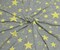 1 Yard Yellow Star Heather Gray French Terry Fabric For Loungewear Hoodies Babywear Pajamas Crafts Sewing